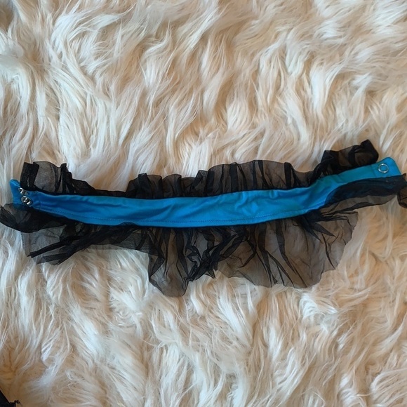 Blue and Black two piece color block dance costume - Picture 8 of 13